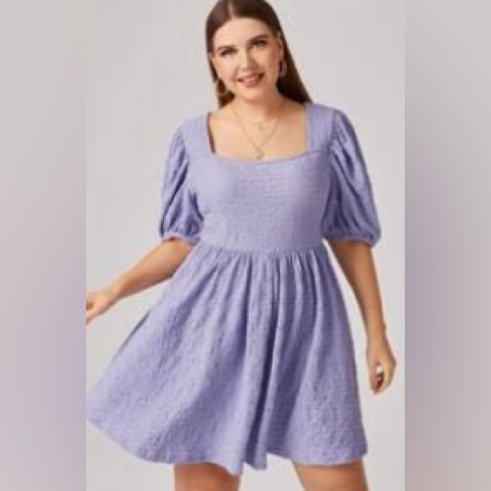 0x SHEIN purple mini dress